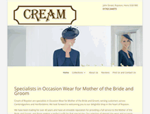 Tablet Screenshot of creamfashions.com